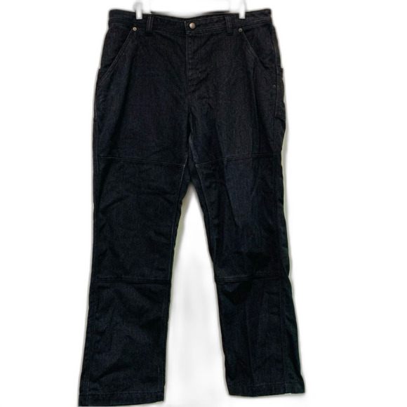 Patagonia womens dark charcoal grey hemp blend denim jeans size 16 - Picture 1 of 9